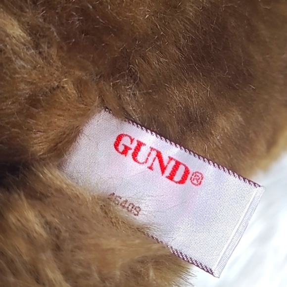 GUND 19" Classic Brown Teddy Bear Red Ribbon & Star Plush Stuffed Animal Toy - Picture 12 of 13